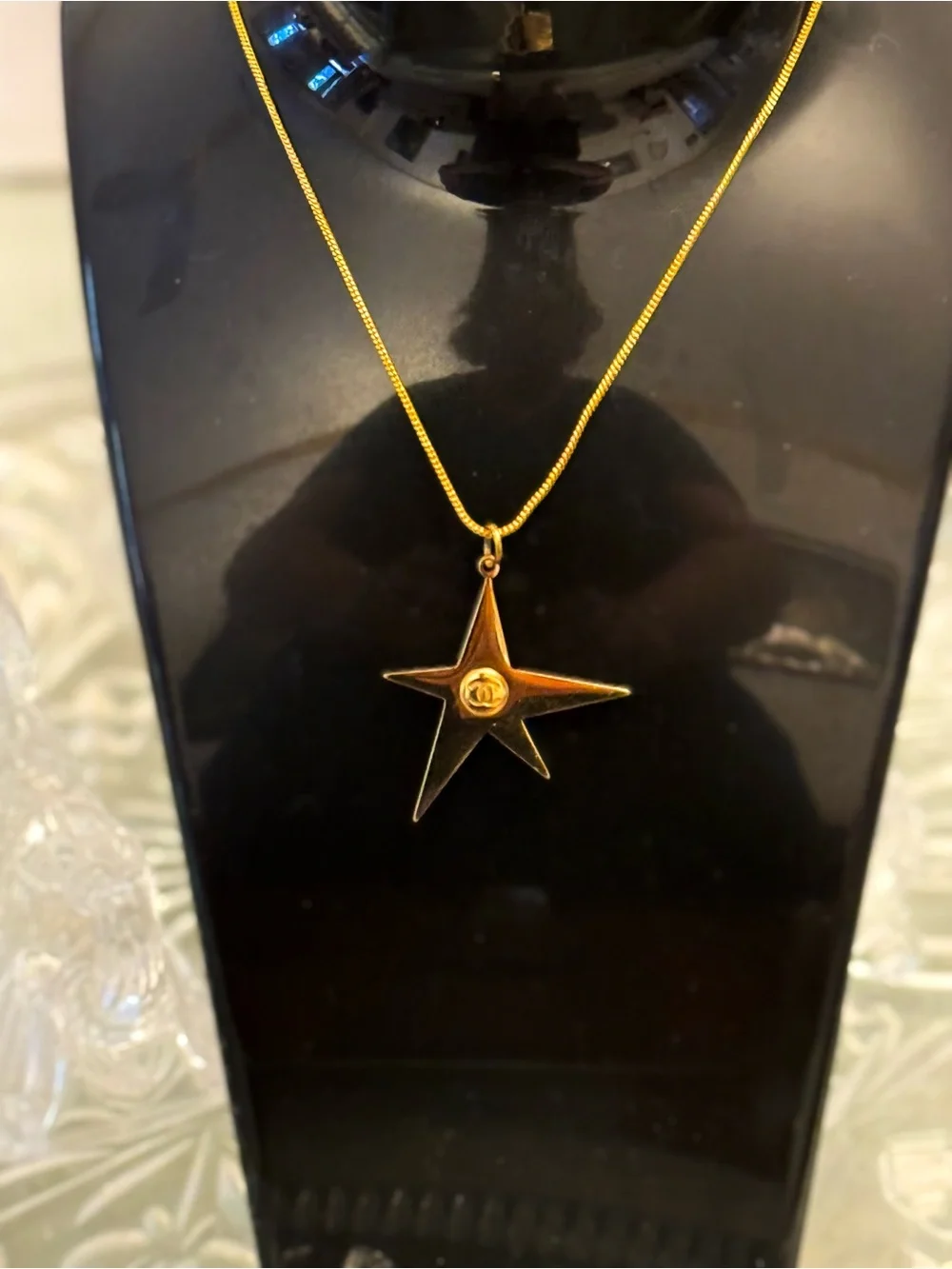 Authentic &Original !CHANEL Gold Star Charm large with a beautiful gold chain - Picture 4 of 13
